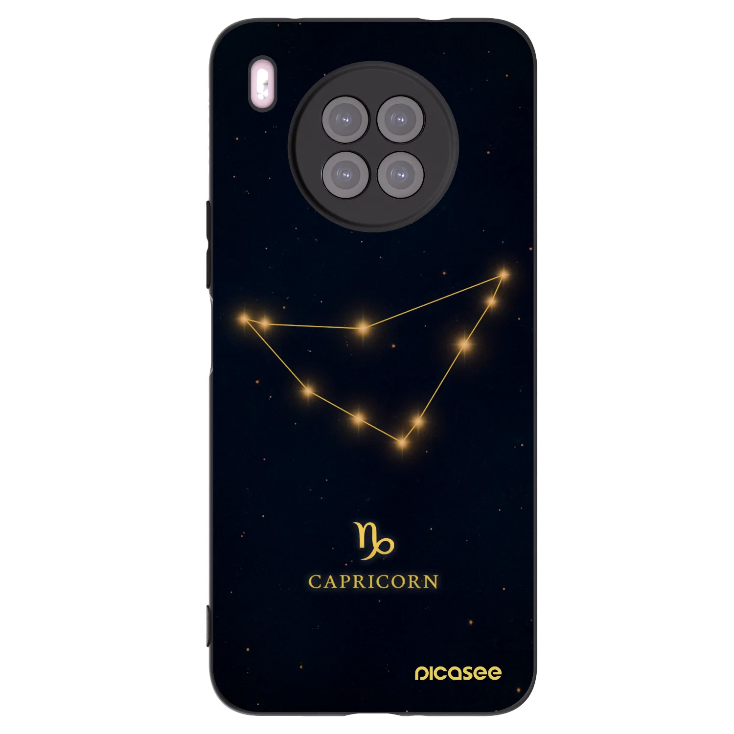 Picasee husă neagră din silicon pentru Huawei Nova 8i - CAPRICORN