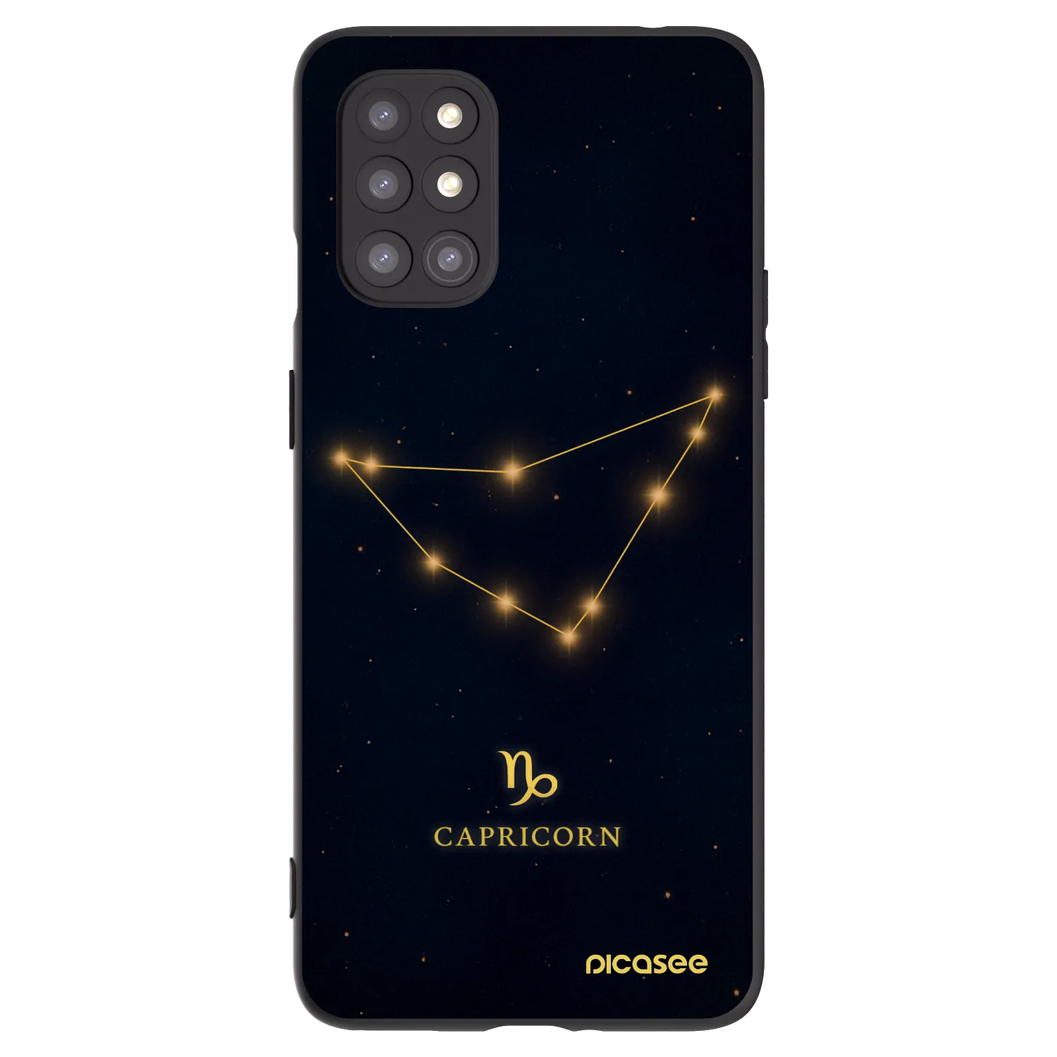 Picasee husă neagră din silicon pentru OnePlus 8T - CAPRICORN