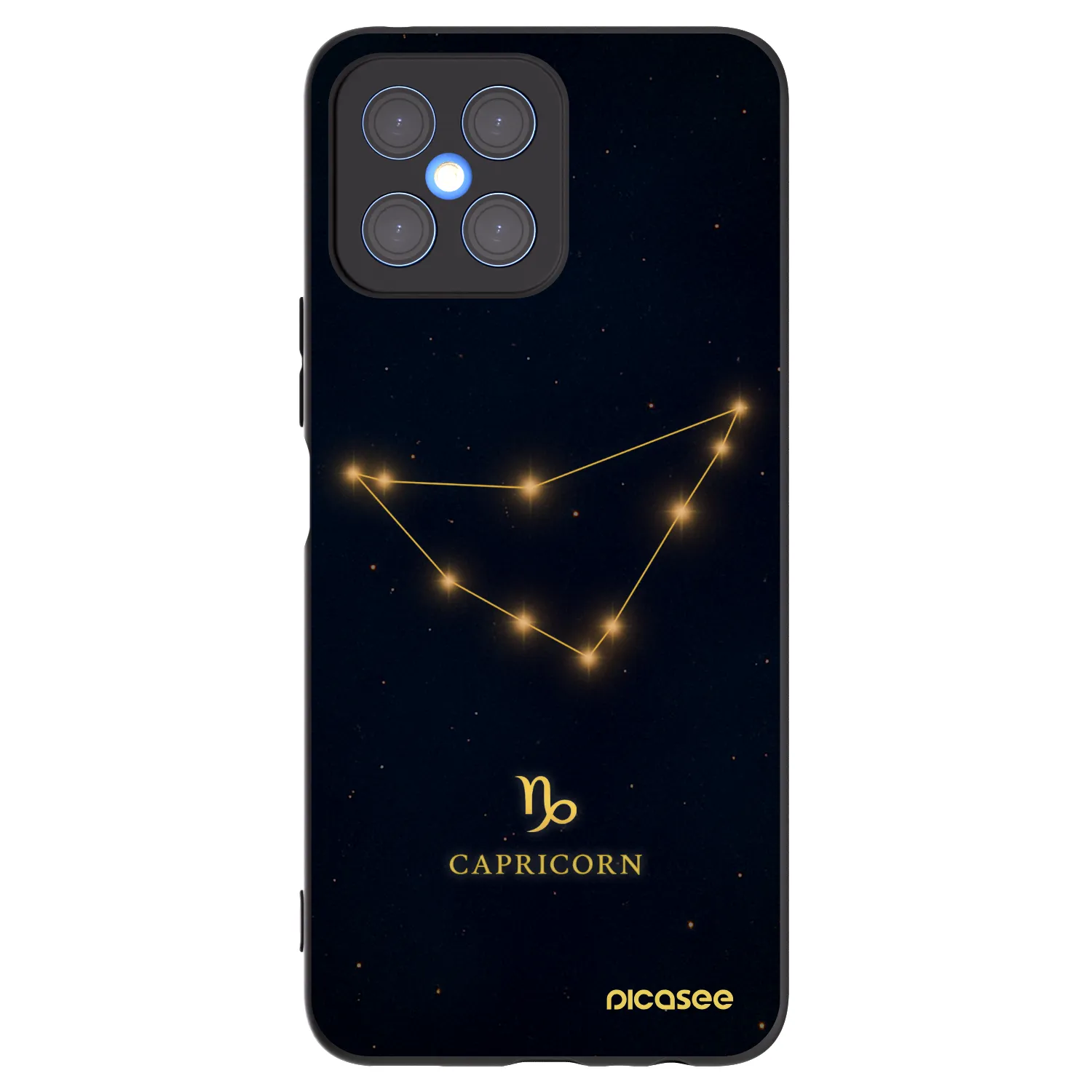 Picasee husă neagră din silicon pentru Honor X8 4G - CAPRICORN