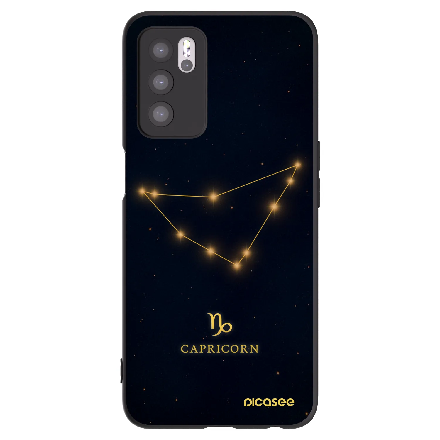 Picasee husă neagră din silicon pentru OPPO A16s - CAPRICORN