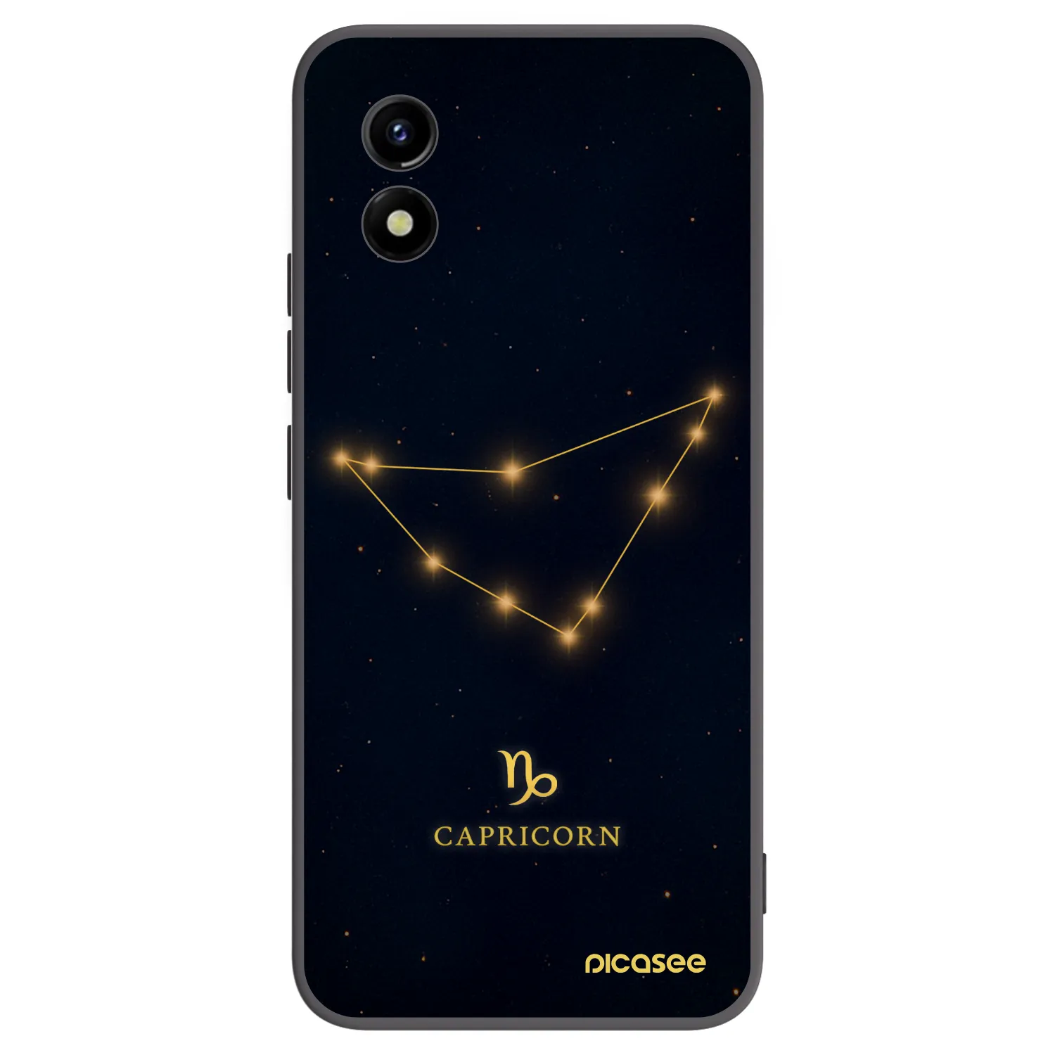 Picasee husă neagră din silicon pentru Vivo Y01 - CAPRICORN