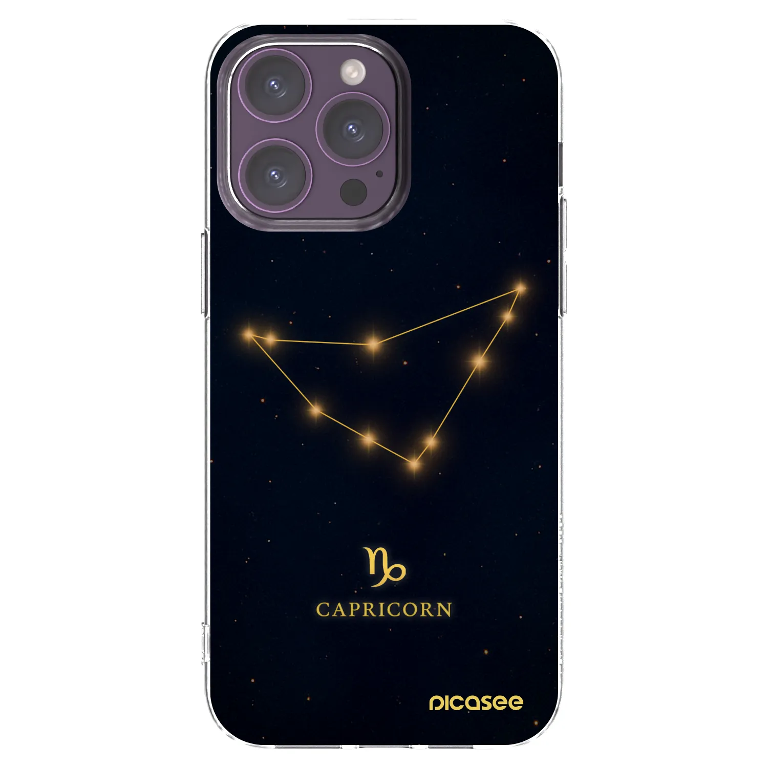 Picasee husă transparentă din silicon pentru Apple iPhone 14 Pro Max - CAPRICORN