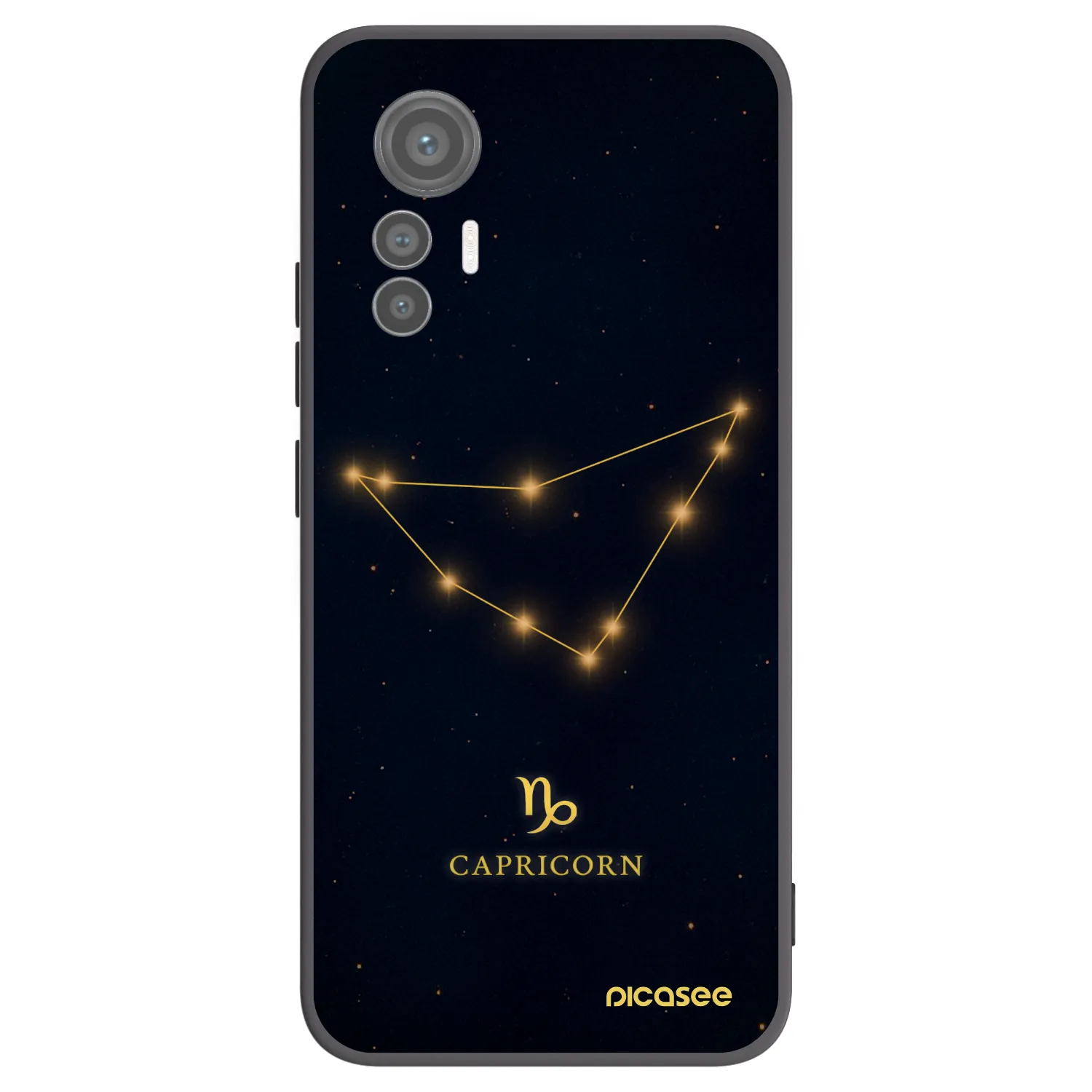 Picasee husă neagră din silicon pentru Xiaomi 12 Lite - CAPRICORN