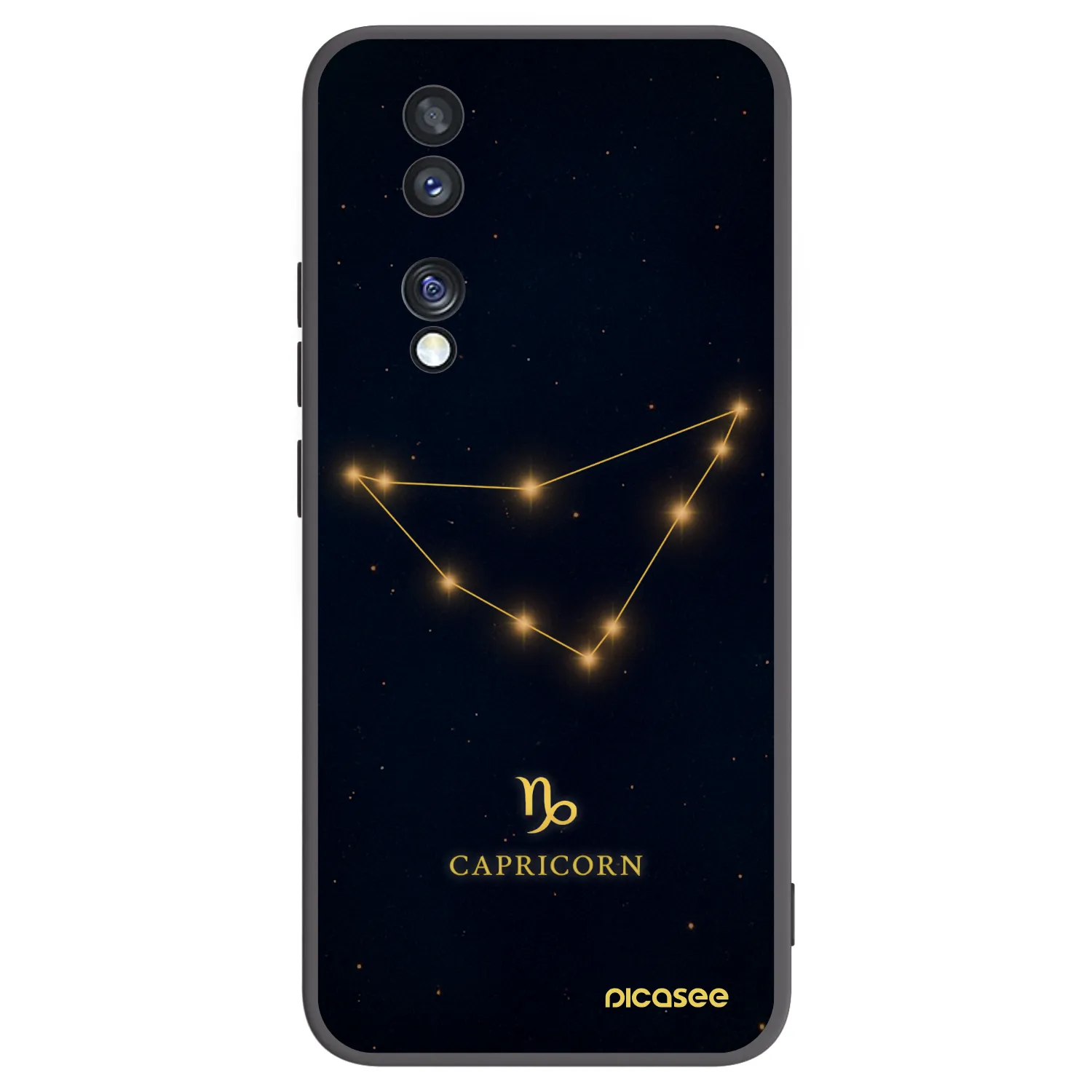 Picasee husă neagră din silicon pentru Honor 70 - CAPRICORN