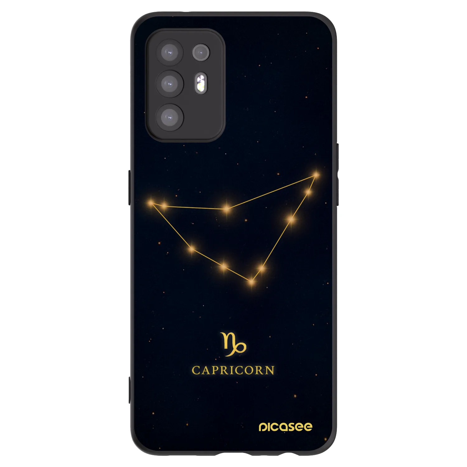 Picasee husă neagră din silicon pentru OPPO A94 5G - CAPRICORN
