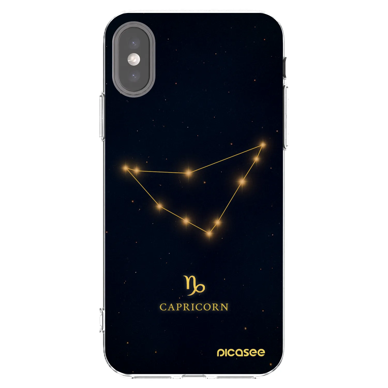 Picasee husă transparentă din silicon pentru Apple iPhone X/XS - CAPRICORN