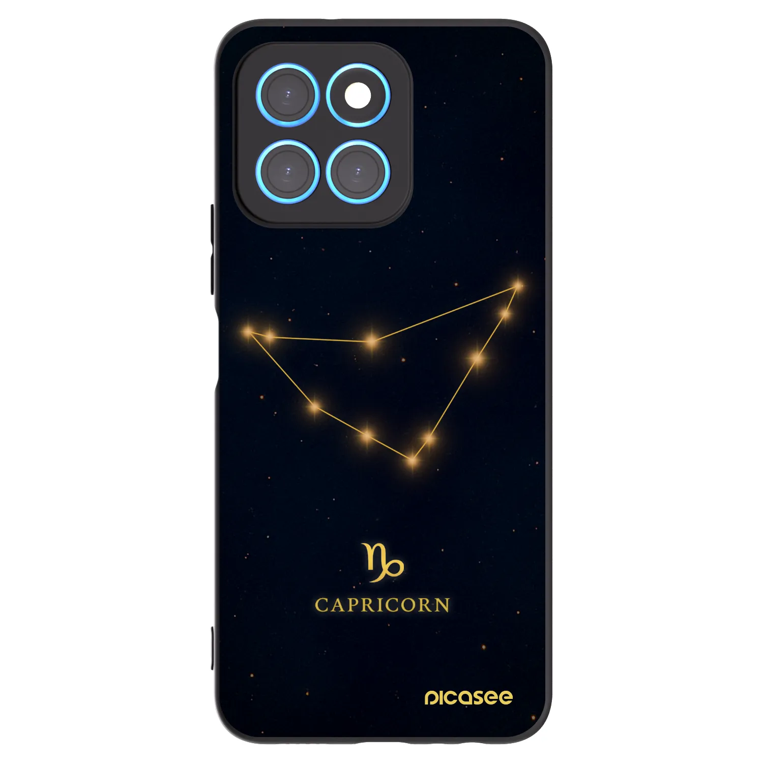 Picasee husă neagră din silicon pentru Honor X8 5G - CAPRICORN