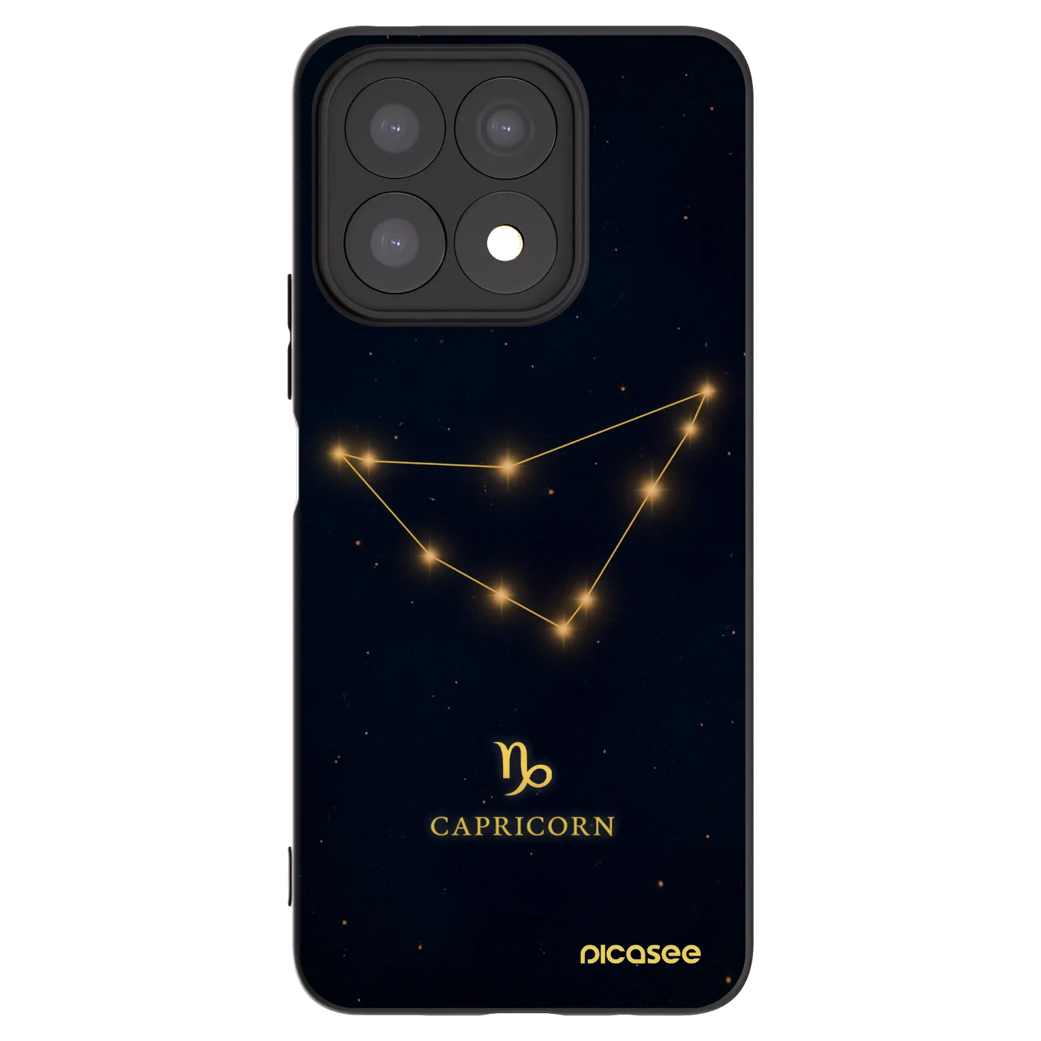 Picasee husă neagră din silicon pentru Honor X8a - CAPRICORN