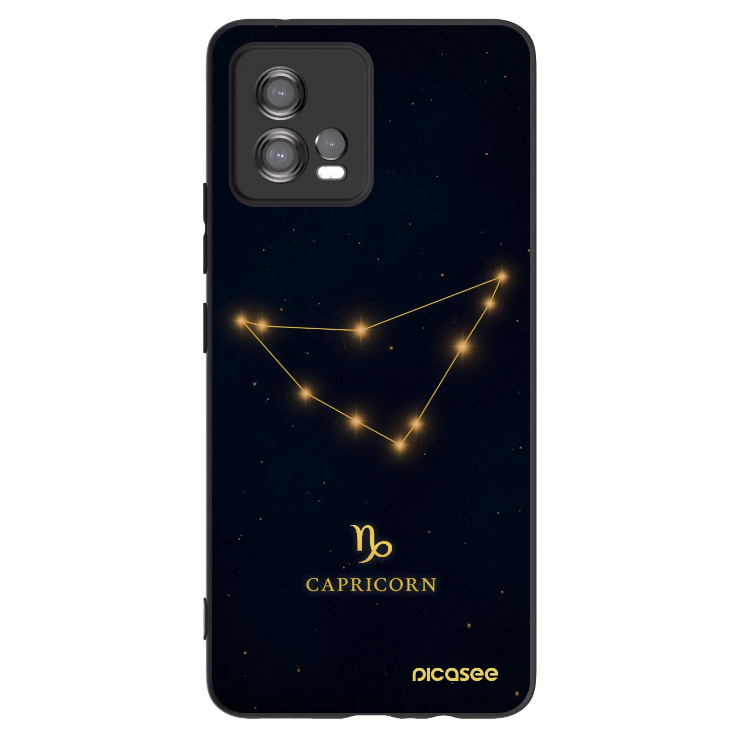 Picasee husă neagră din silicon pentru Motorola Moto G72 - CAPRICORN