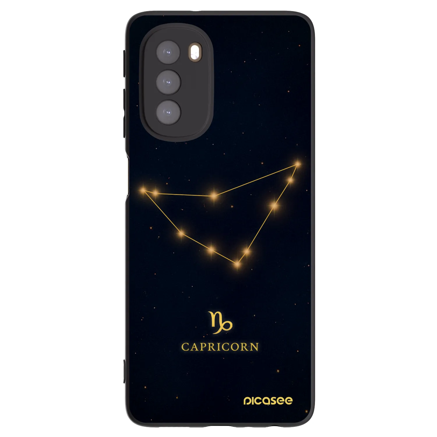 Picasee husă neagră din silicon pentru Motorola Moto G51 - CAPRICORN