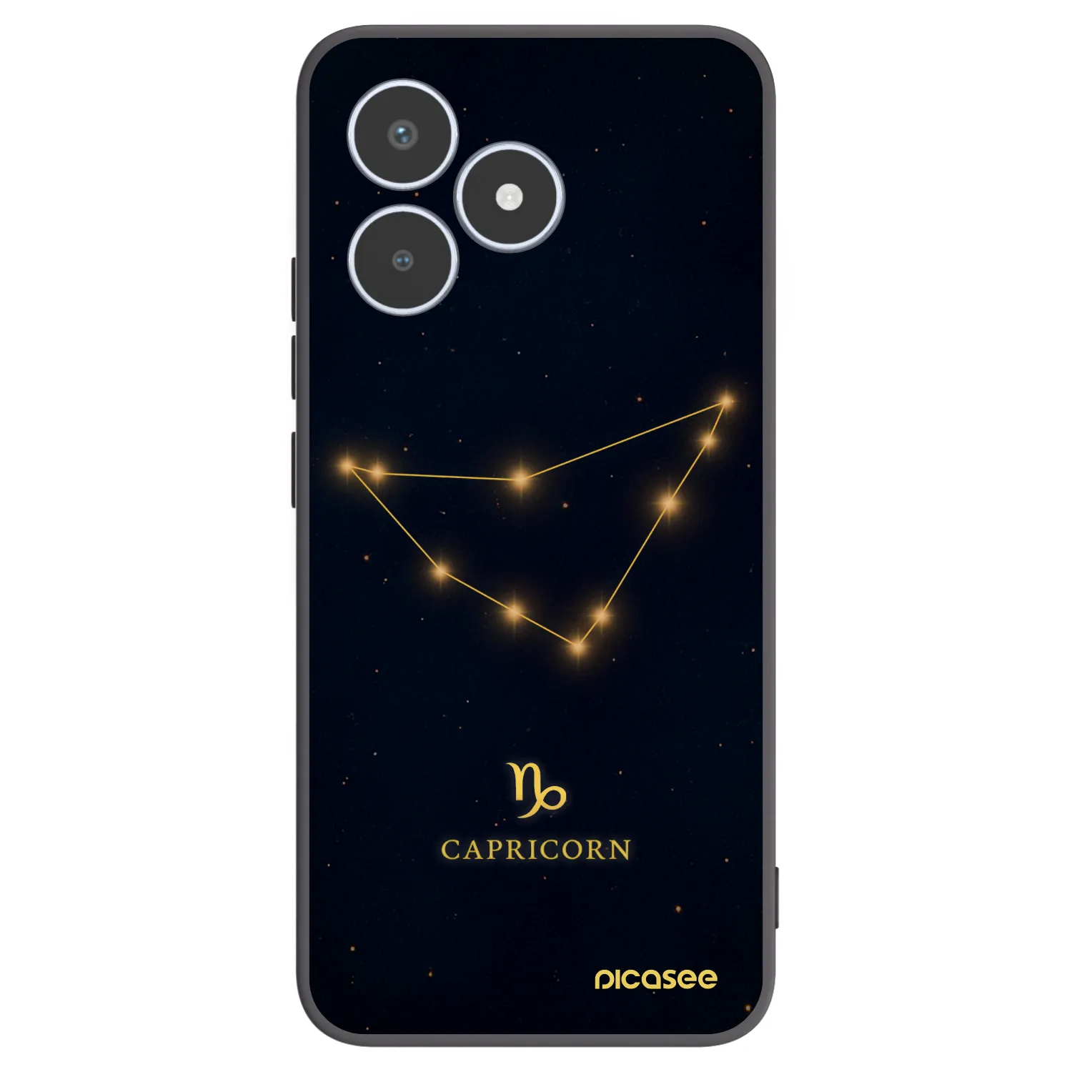 Picasee husă neagră din silicon pentru Realme C53 - CAPRICORN