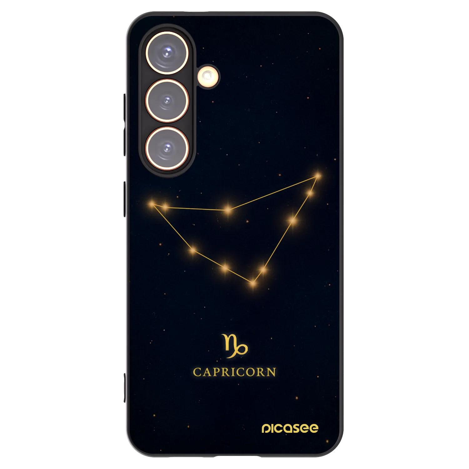 Picasee husă neagră din silicon pentru Samsung Galaxy S24 S921B 5G - CAPRICORN