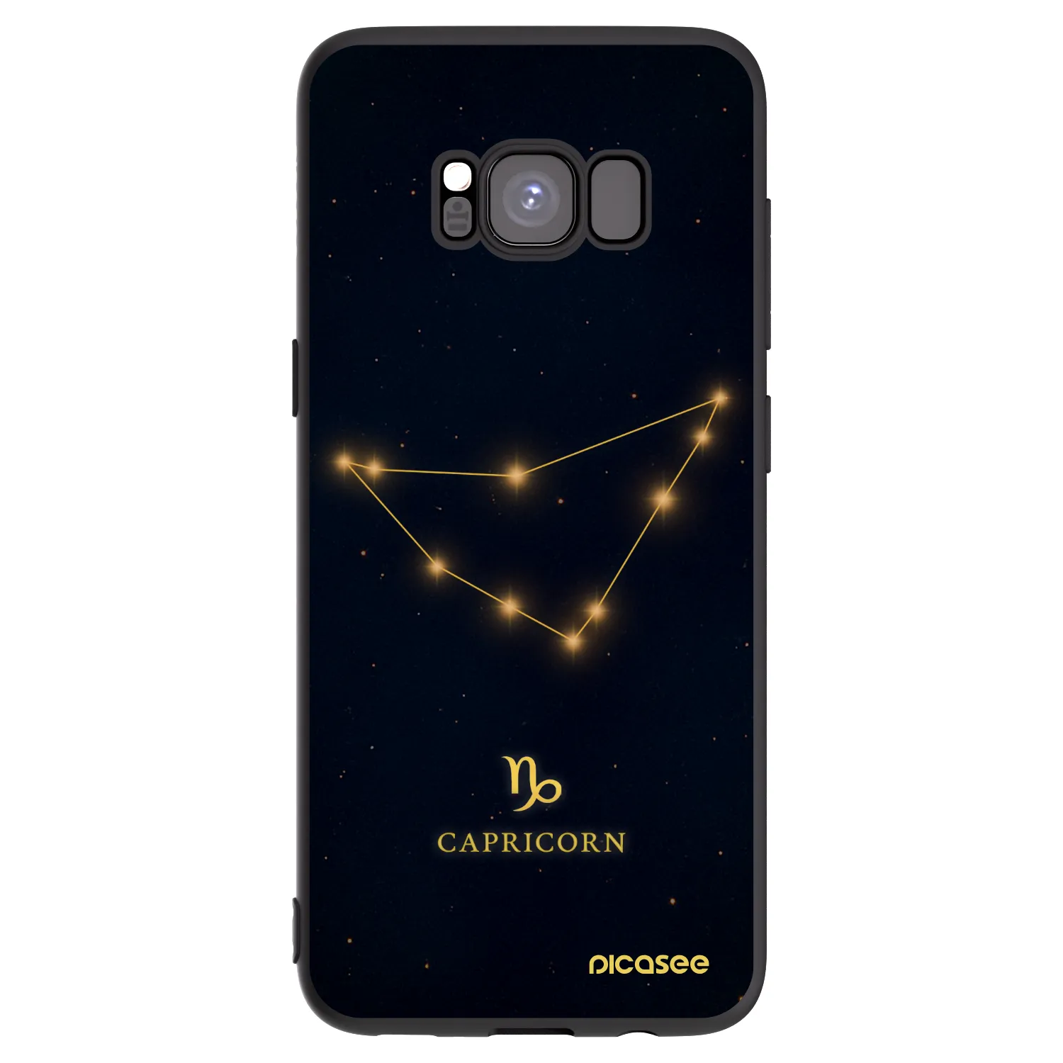 Picasee husă neagră din silicon pentru Samsung Galaxy S8 G950F - CAPRICORN