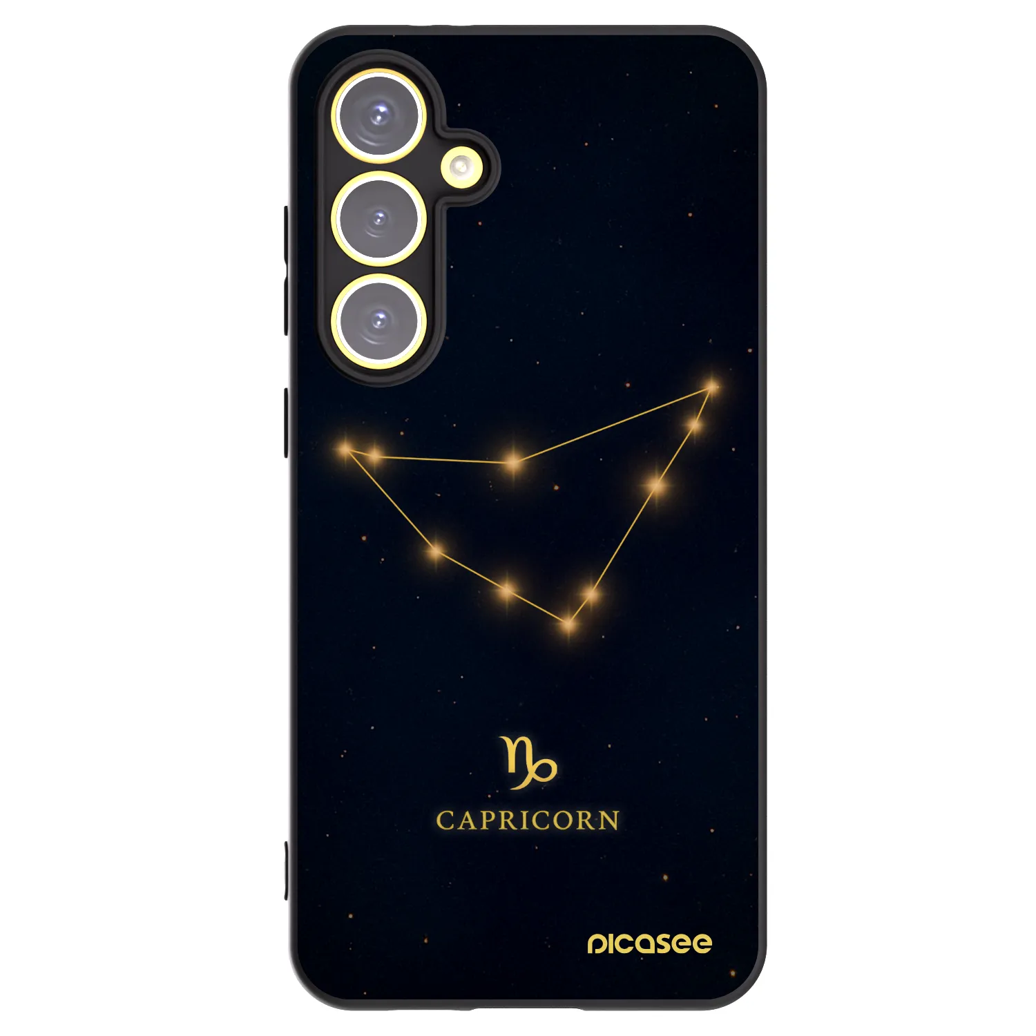 Picasee husă neagră din silicon pentru Samsung Galaxy S24 FE S721B - CAPRICORN
