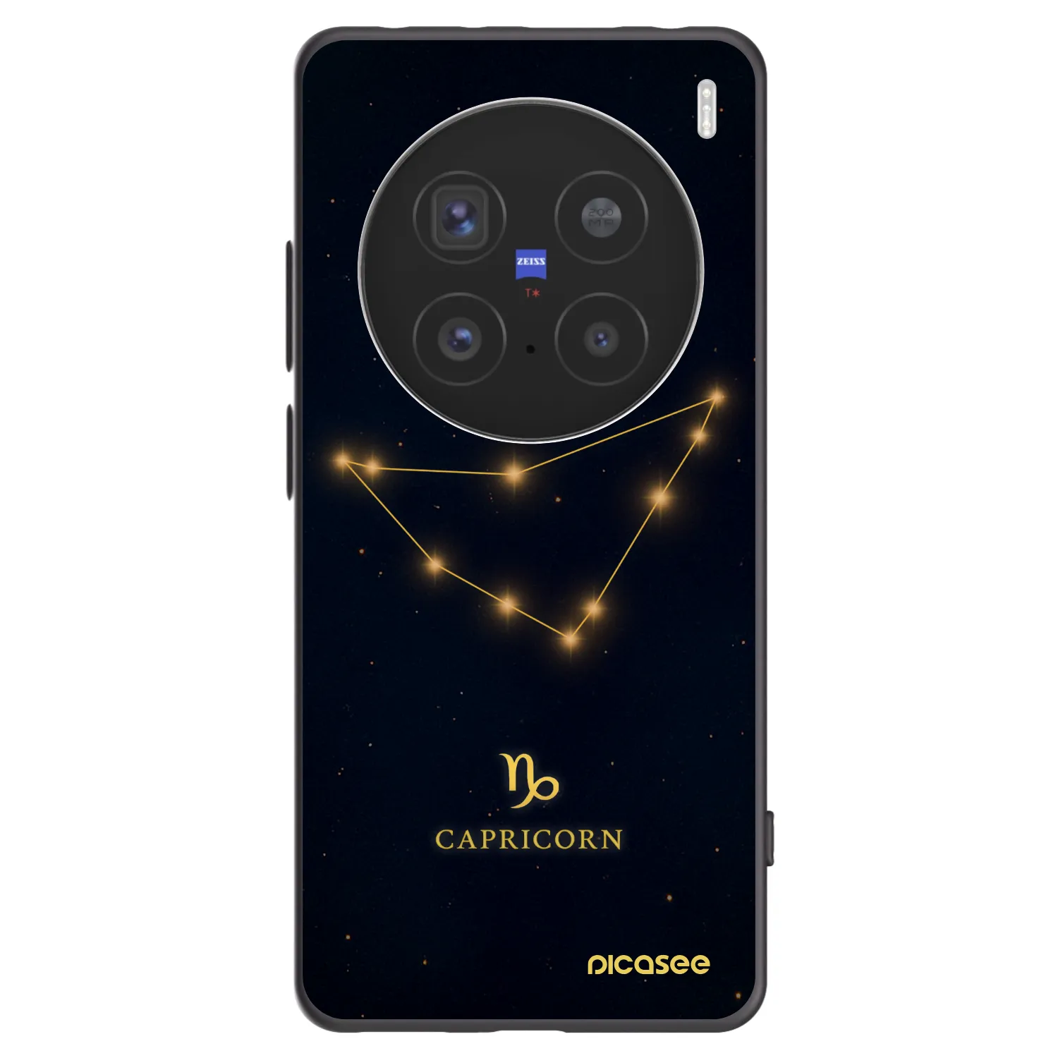 Picasee husă neagră din silicon pentru Vivo X200 Pro - CAPRICORN