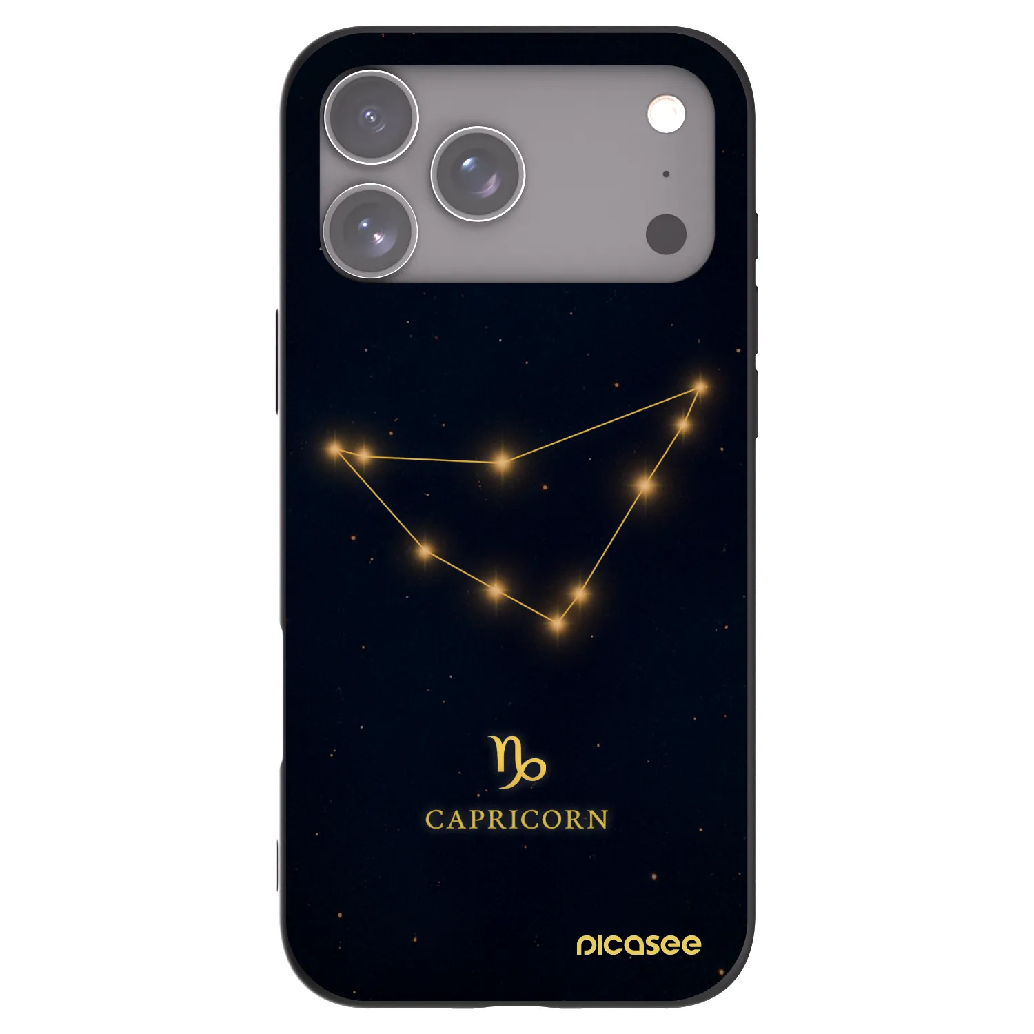 Picasee husă neagră din silicon pentru Apple iPhone 17 Pro Max - CAPRICORN