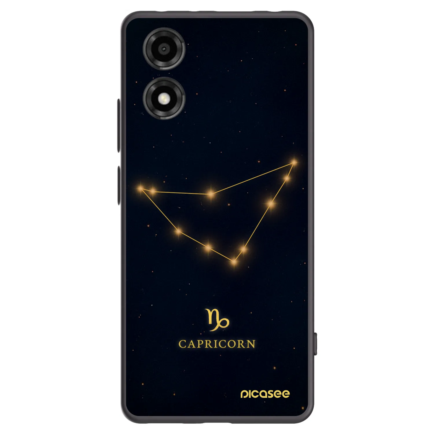 Picasee husă neagră din silicon pentru Motorola Moto E14 - CAPRICORN