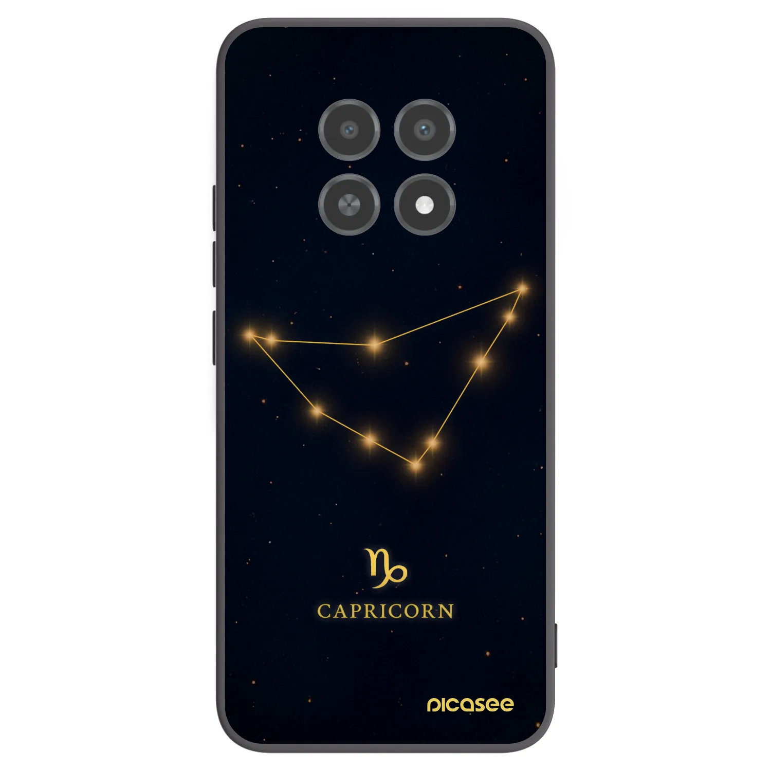 Picasee husă neagră din silicon pentru Realme 12X - CAPRICORN
