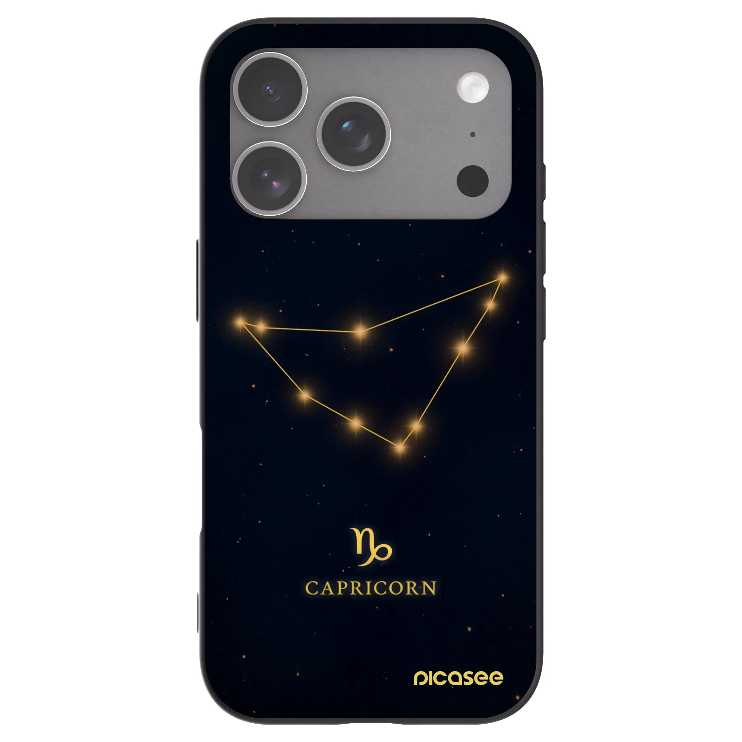 Picasee husă neagră din silicon pentru Apple iPhone 18 Pro - CAPRICORN