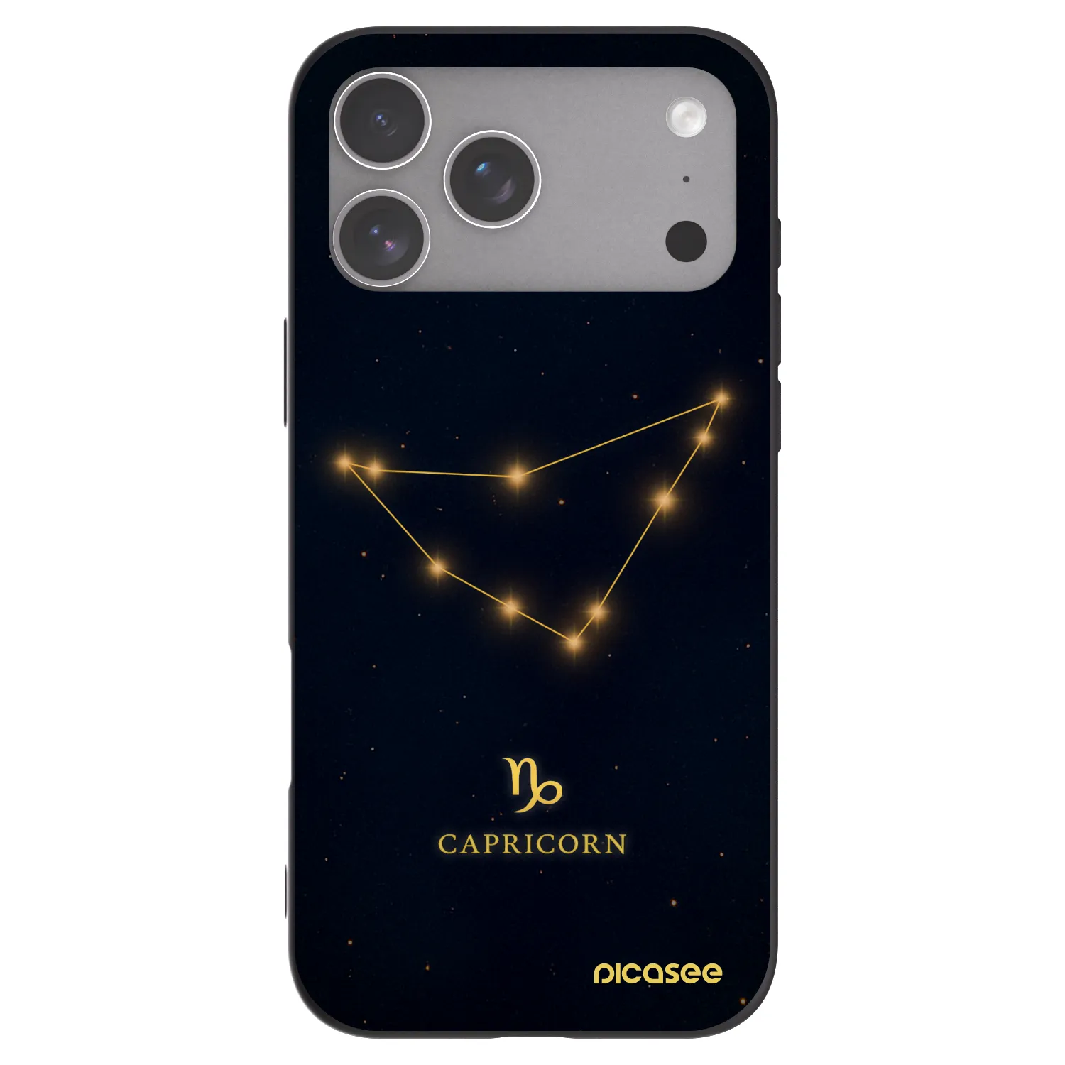 Picasee husă neagră din silicon pentru Apple iPhone 18 Pro Max - CAPRICORN