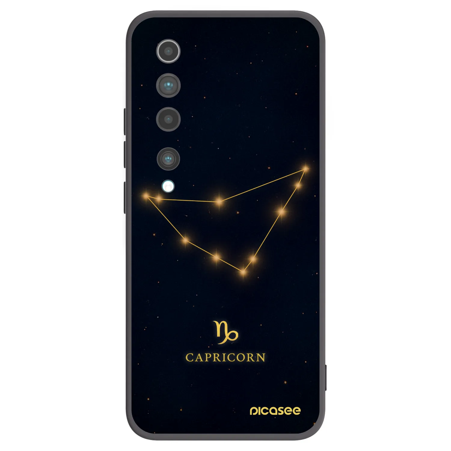 Picasee husă neagră din silicon pentru Xiaomi Mi 10 - CAPRICORN