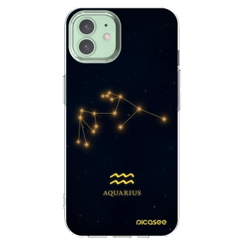 Picasee husă transparentă din silicon pentru Apple iPhone 12 Pro - AQUARIUS