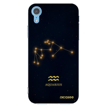 Picasee husă transparentă din silicon pentru Apple iPhone XR - AQUARIUS