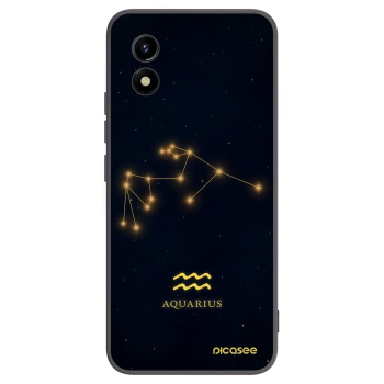 Picasee husă neagră din silicon pentru Vivo Y01 - AQUARIUS