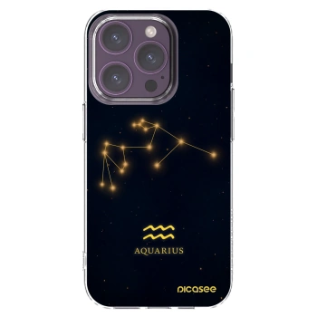 Picasee husă transparentă din silicon pentru Apple iPhone 14 Pro - AQUARIUS