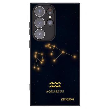 Picasee husă neagră din silicon pentru Samsung Galaxy S23 Ultra 5G - AQUARIUS