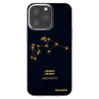 Picasee husă transparentă din silicon pentru Apple iPhone 15 Pro Max - AQUARIUS