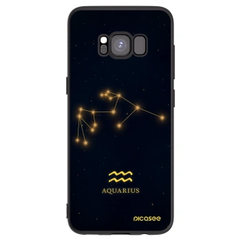 Picasee husă neagră din silicon pentru Samsung Galaxy S8 G950F - AQUARIUS