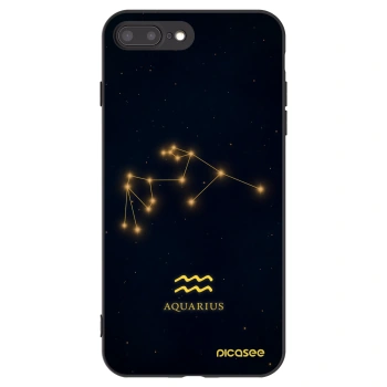 Picasee husă neagră din silicon pentru Apple iPhone 7 Plus - AQUARIUS