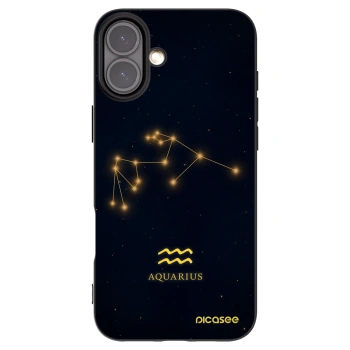 Picasee husă neagră din silicon pentru Apple iPhone 16 Plus - AQUARIUS