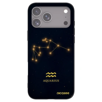 Picasee husă neagră din silicon pentru Apple iPhone 17 Pro Max - AQUARIUS