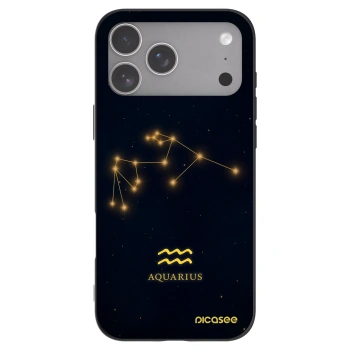 Picasee husă neagră din silicon pentru Apple iPhone 18 Pro Max - AQUARIUS