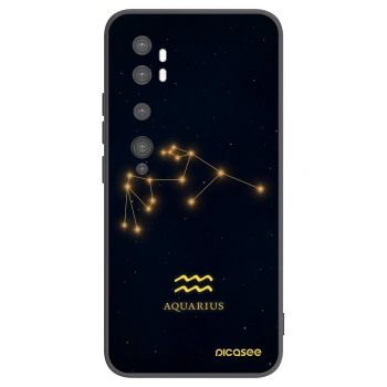 Picasee husă neagră din silicon pentru Xiaomi Mi Note 10 (Pro) - AQUARIUS