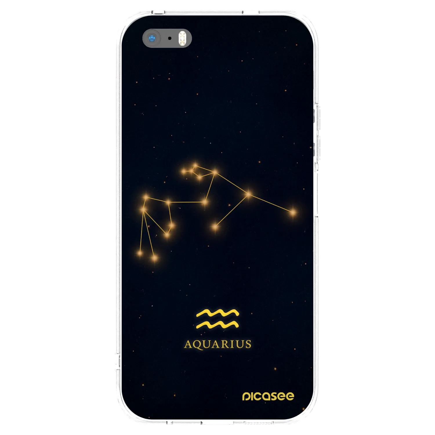 Picasee husă transparentă din silicon pentru Apple iPhone 5/5S/SE - AQUARIUS