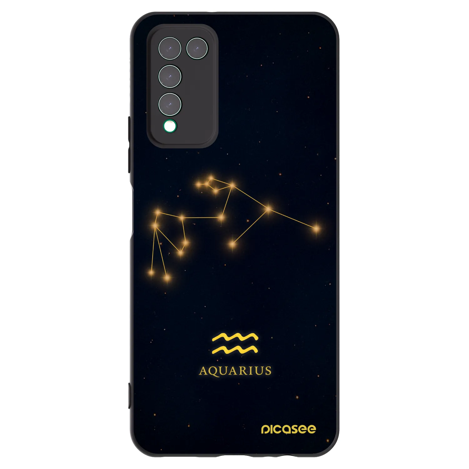 Picasee husă neagră din silicon pentru Honor 10X Lite - AQUARIUS