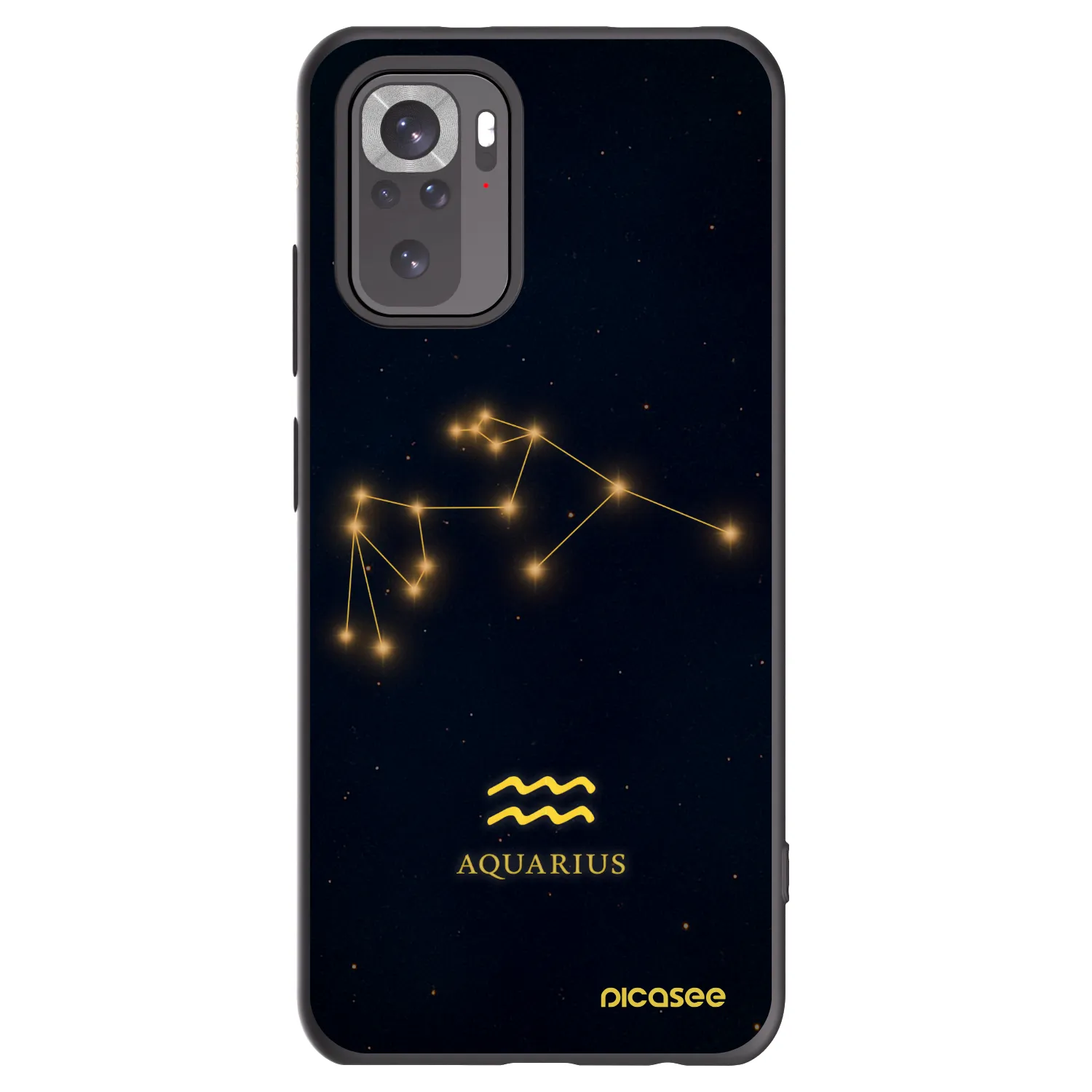 Picasee husă neagră din silicon pentru Xiaomi Redmi Note 10 - AQUARIUS