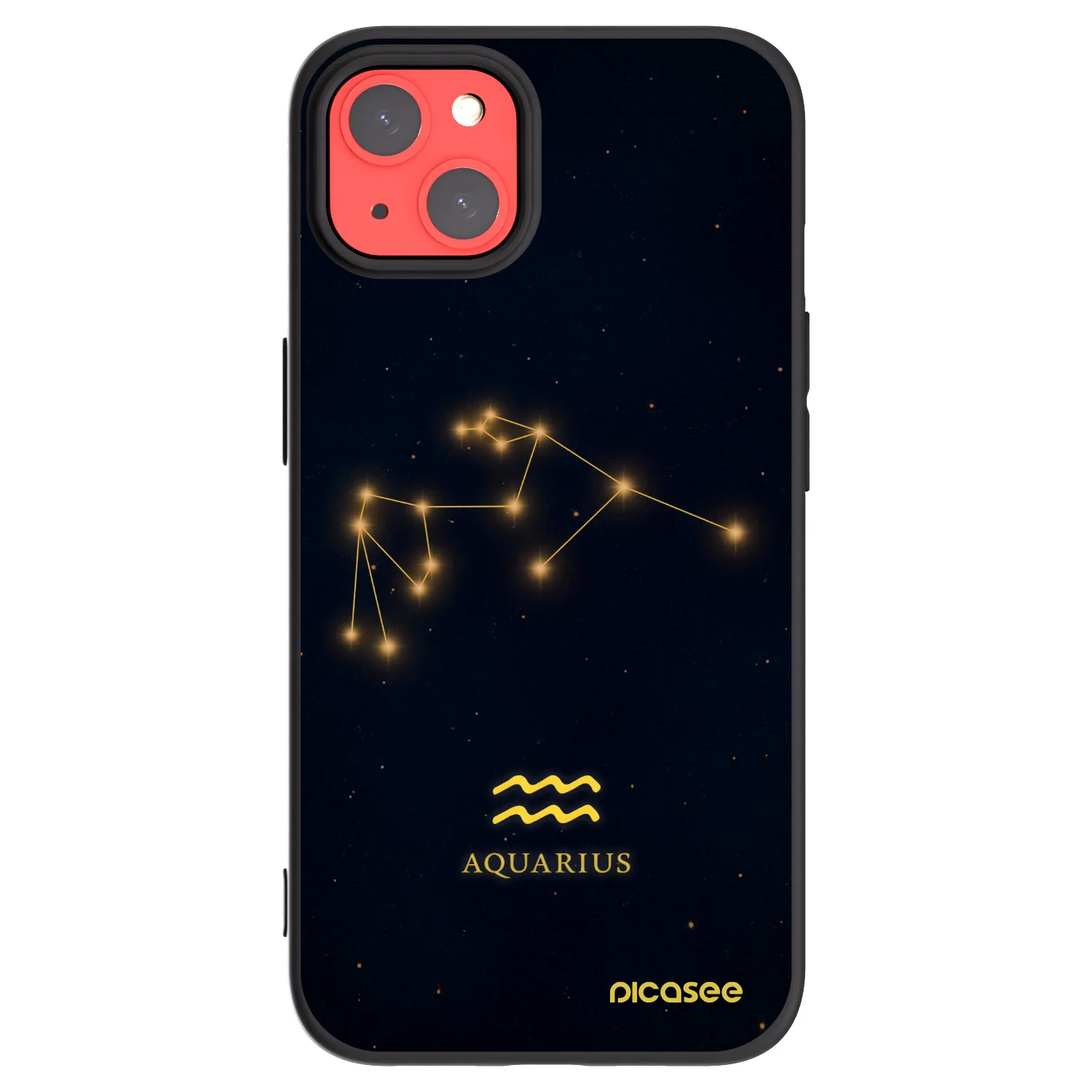Picasee husă neagră din silicon pentru Apple iPhone 13 - AQUARIUS