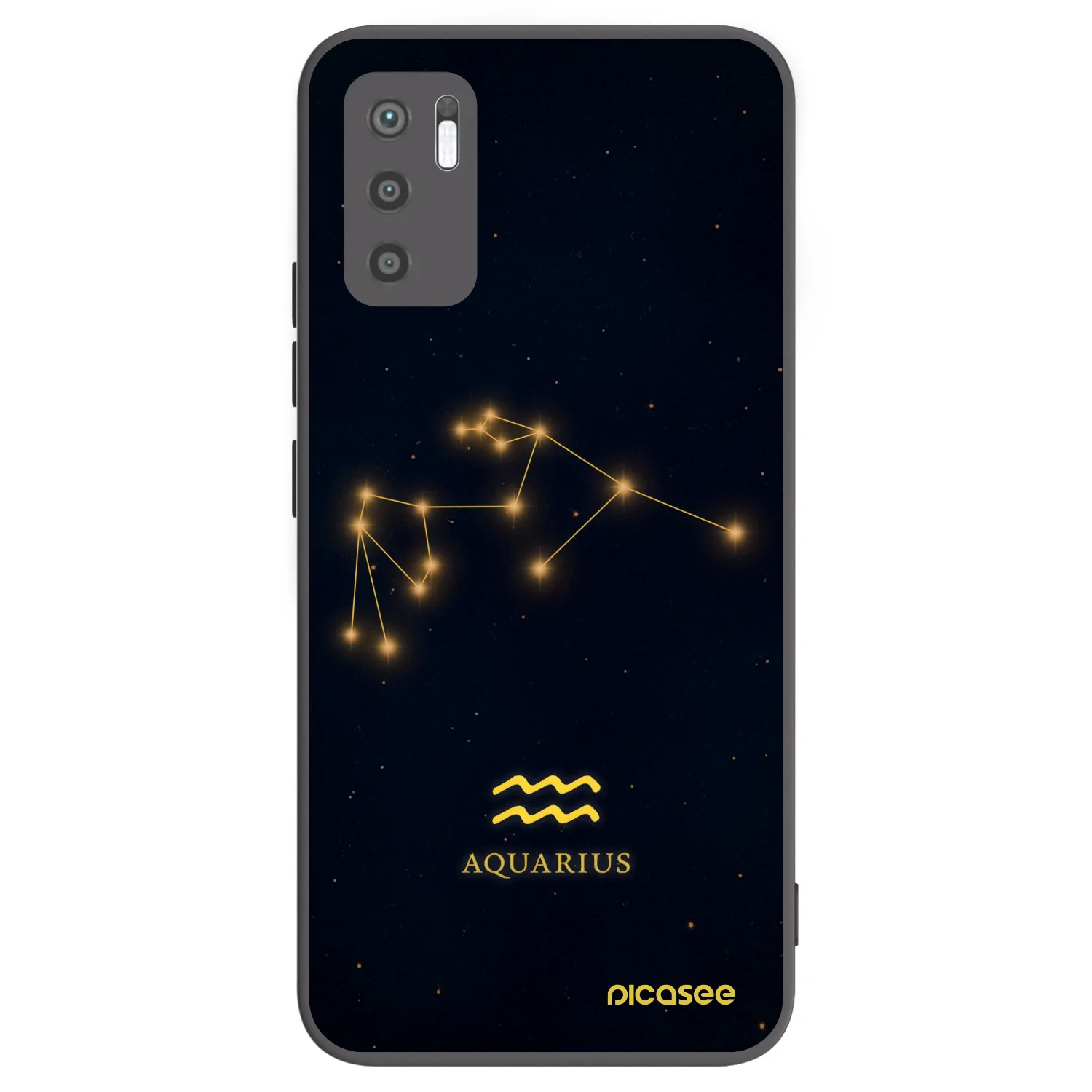 Picasee husă neagră din silicon pentru Xiaomi Redmi Note 10 5G - AQUARIUS