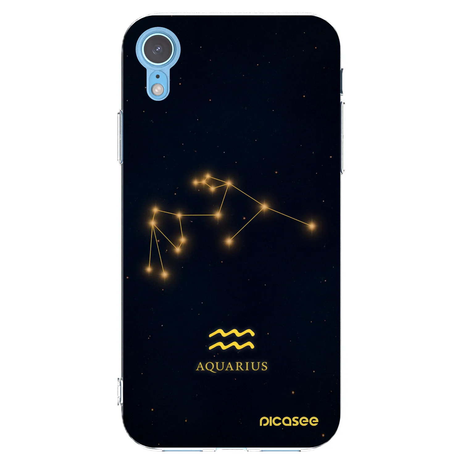 Picasee husă transparentă din silicon pentru Apple iPhone XR - AQUARIUS