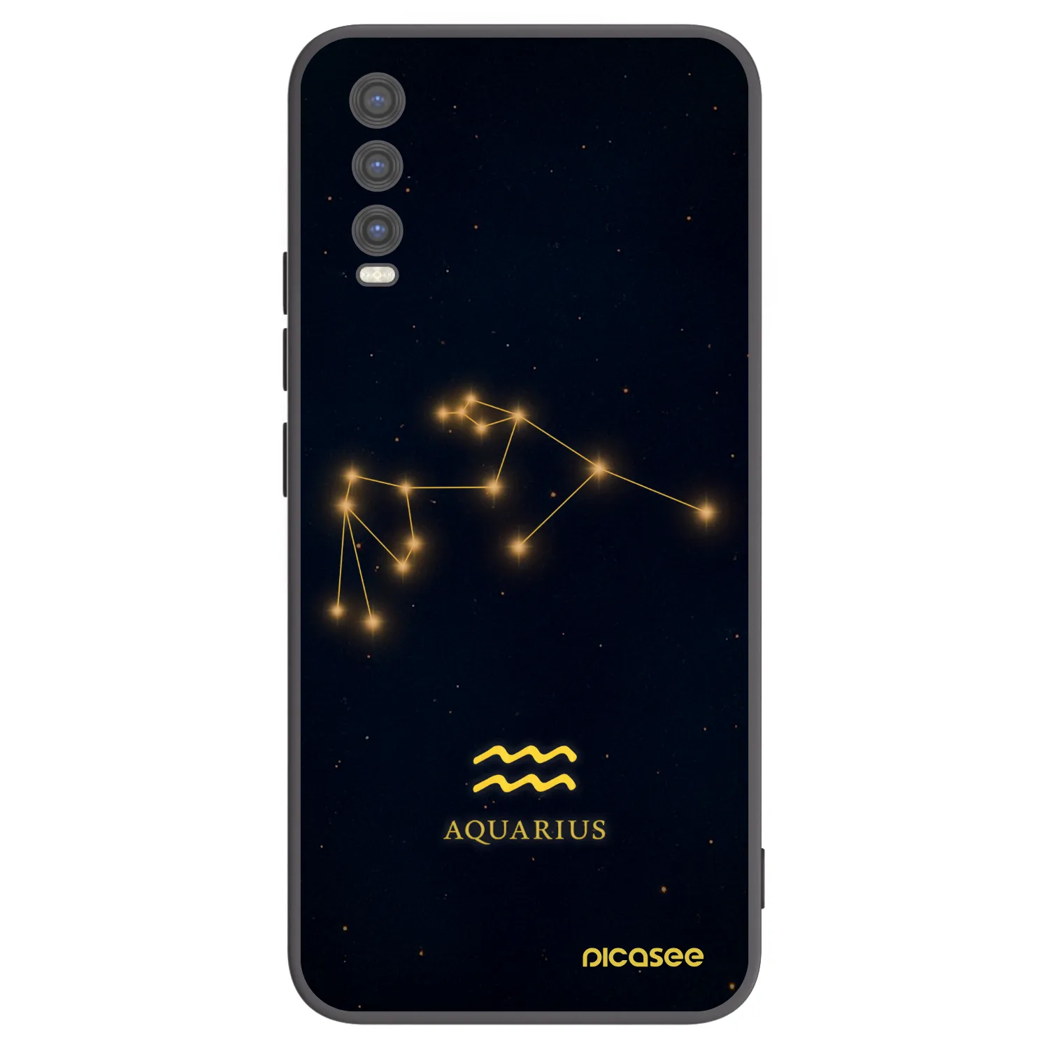 Picasee husă neagră din silicon pentru Vivo Y20s - AQUARIUS