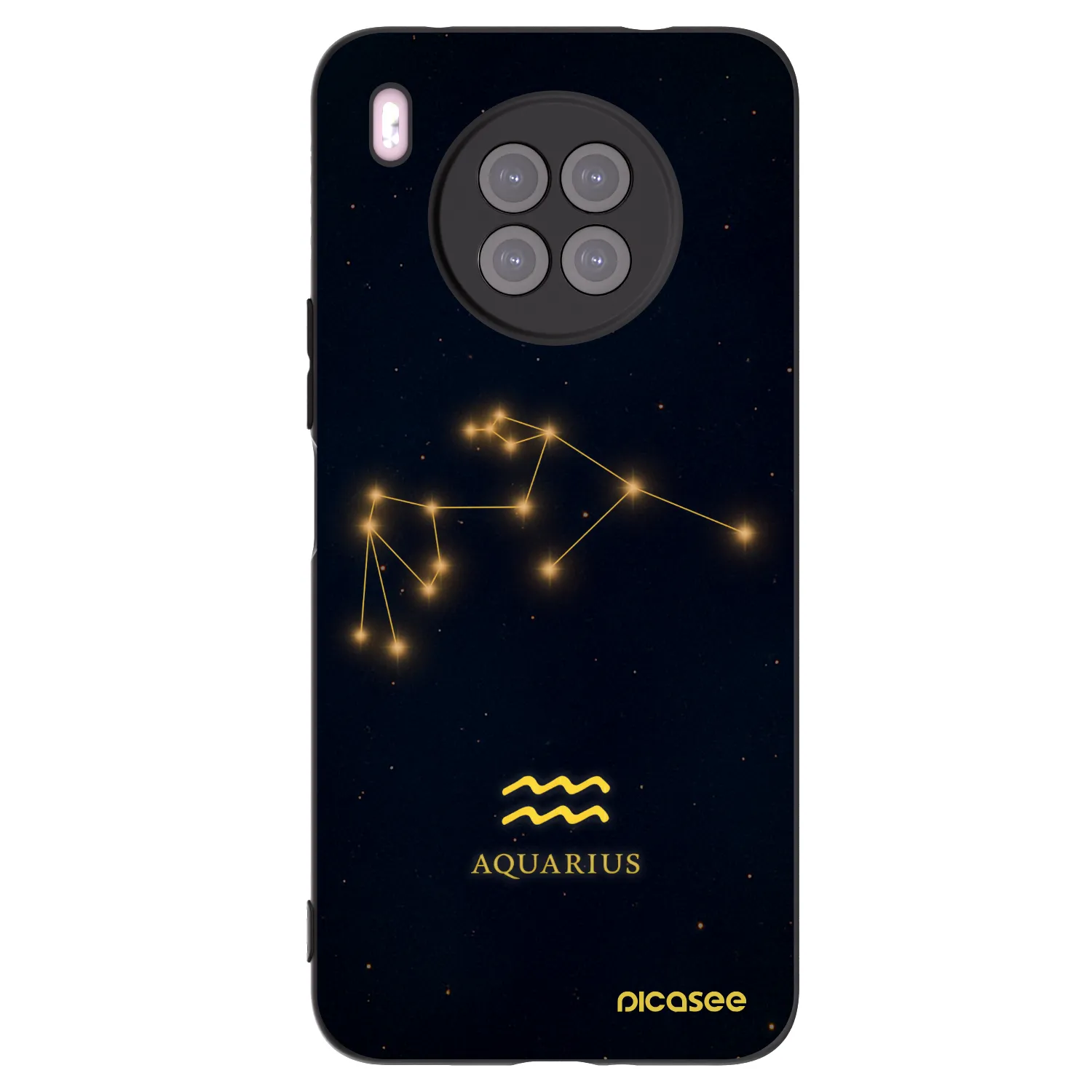 Picasee husă neagră din silicon pentru Huawei Nova 8i - AQUARIUS
