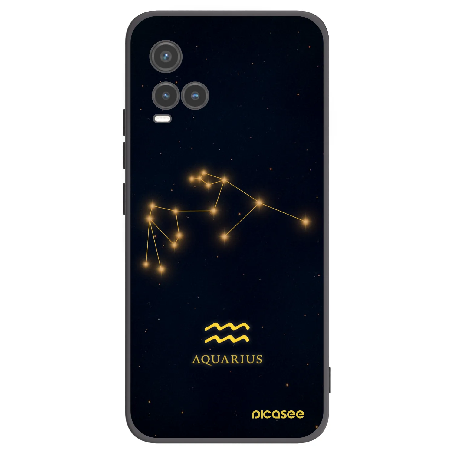 Picasee husă neagră din silicon pentru Vivo Y33s - AQUARIUS