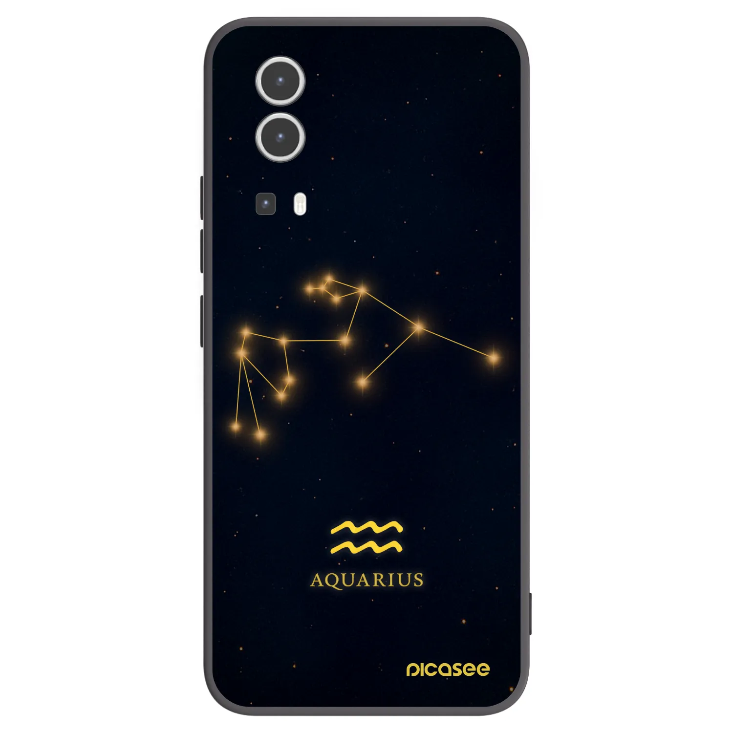 Picasee husă neagră din silicon pentru Vivo Y72 5G - AQUARIUS