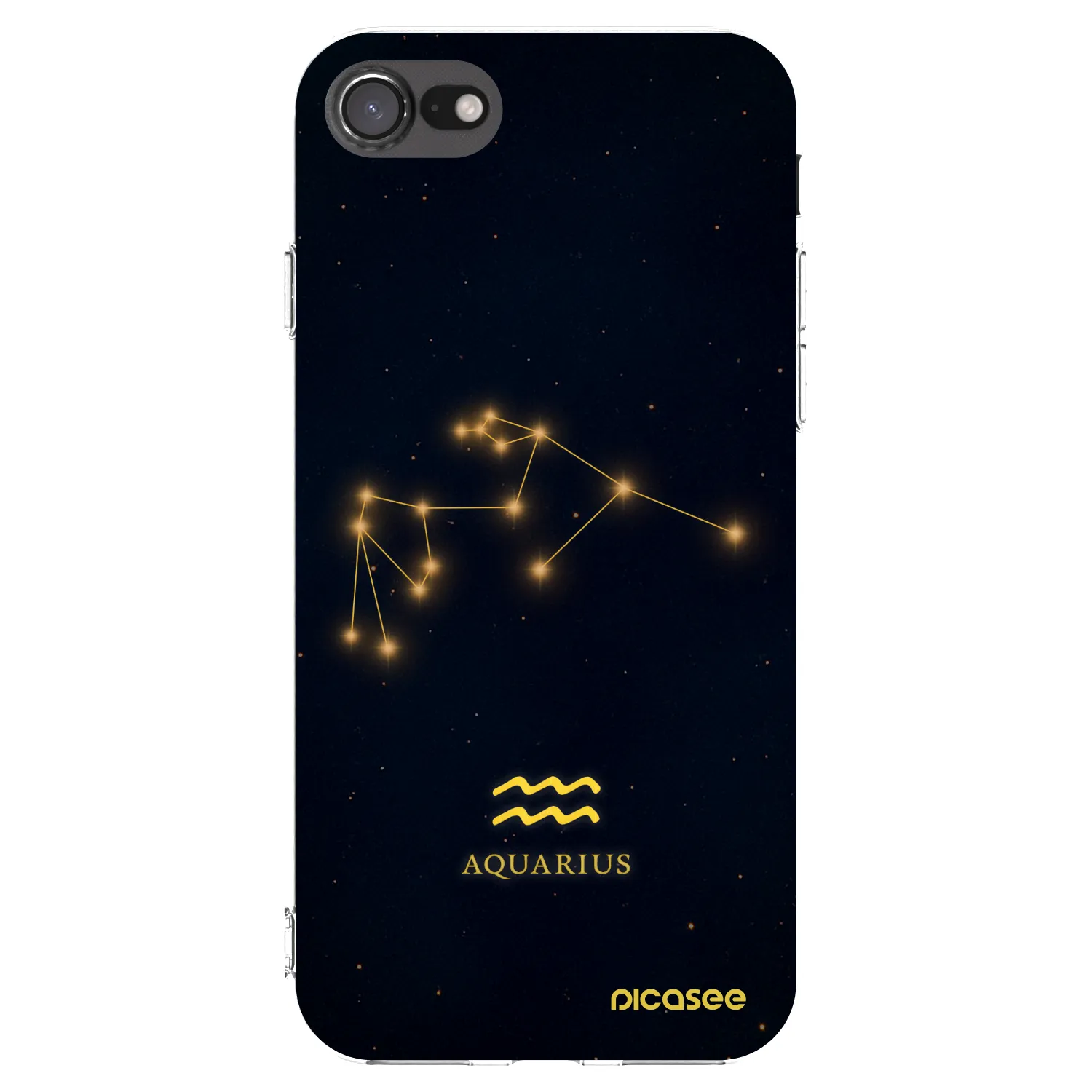 Picasee husă transparentă din silicon pentru Apple iPhone SE 2022 - AQUARIUS