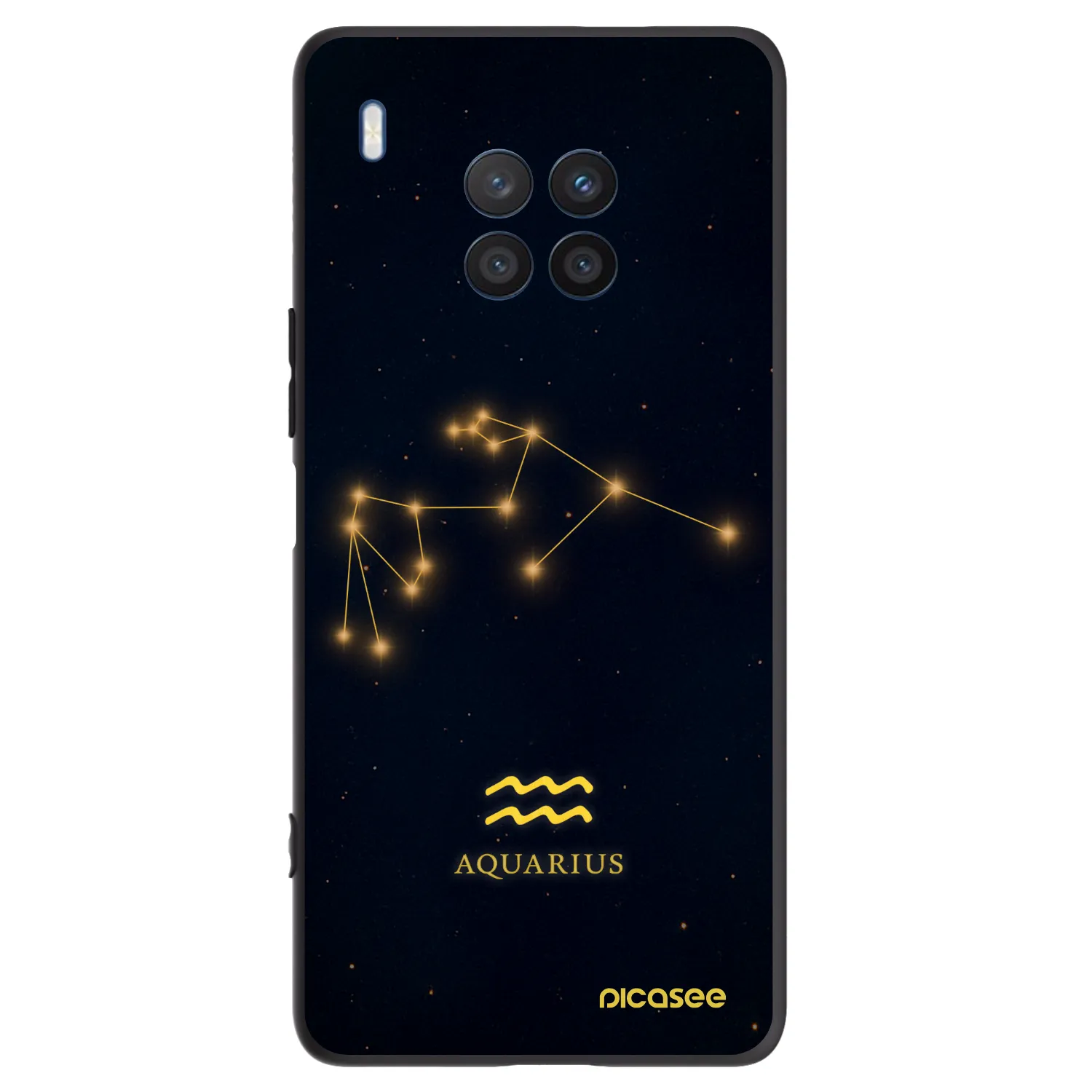 Picasee husă neagră din silicon pentru Honor 50 Lite - AQUARIUS