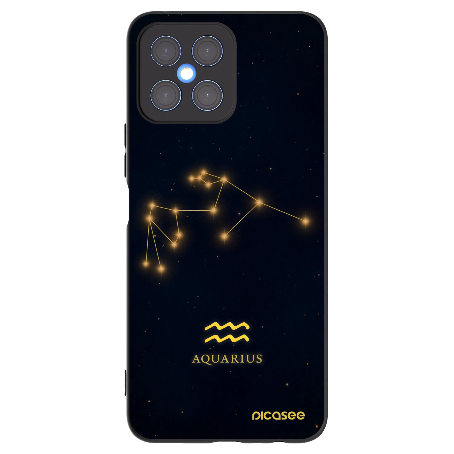 Picasee husă neagră din silicon pentru Honor X8 4G - AQUARIUS